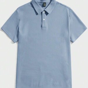 SWAVVY Polo à manches courtes côtelé ajusté décontracté pour homme, convient pour le port quotidien