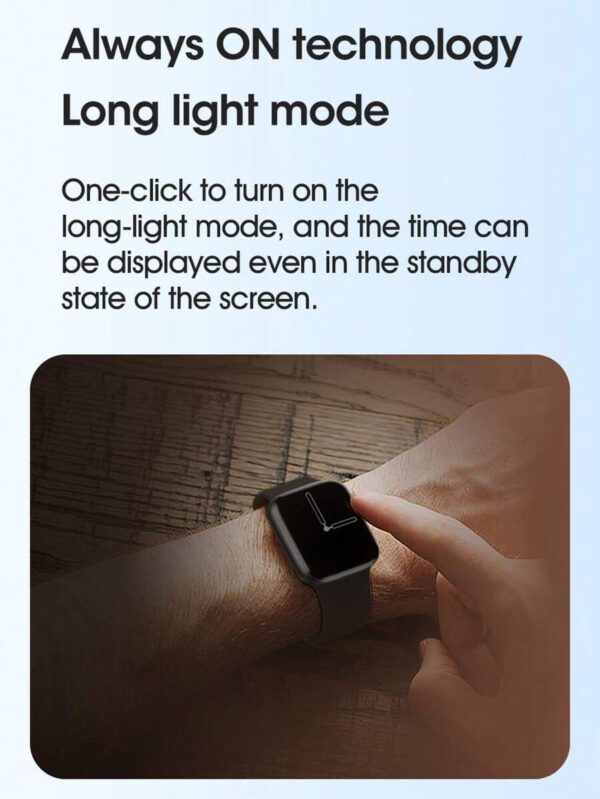 Microwear Montre connectÃ©e de 2,07 pouces avec Ã©cran tactile, pour hommes et femmes compatible avec les tÃ©lÃ©phones Android et iOS. Moniteur de frÃ©quence cardiaque, suivi de l'oxygÃ¨ne dans le sang, moniteur de sommeil, tracker de fitness Ã©tanche IP68, argent â€“ Image 9