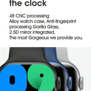 Microwear Montre connectée de 2,07 pouces avec écran tactile, pour hommes et femmes compatible avec les téléphones Android et iOS. Moniteur de fréquence cardiaque, suivi de l'oxygène dans le sang, moniteur de sommeil, tracker de fitness étanche IP68, argent