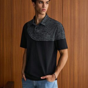 SWAVVY Polo à manches courtes en tricot ample et décontracté pour hommes, mode vestimentaire quotidienne pour les jeunes