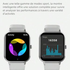 LIFEBEE Montre connectée LIFEBEE pour femmes et hommes, écran tactile HD plein 1,83'', appels sans fil (répondre/passer des appels), traqueur d'activité, plus de 100 modes sport, podomètre, alertes de messages, tracker de fitness sportif