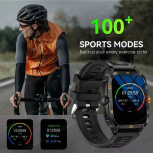 Montre Connectée, Appel sans fil/Composition, Mode Multi-Sport, Rappel et Rejet d'Appel, Rappel SMS, Fond d'Écran Personnalisé, Compatible avec iPhone/Android