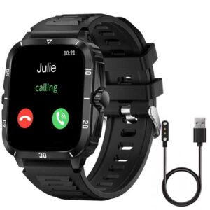 Montre Connectée, Appel sans fil/Composition, Mode Multi-Sport, Rappel et Rejet d'Appel, Rappel SMS, Fond d'Écran Personnalisé, Compatible avec iPhone/Android