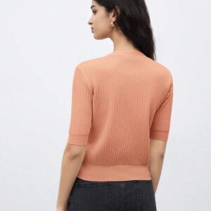 BizChic 2025 Nouveau Cardigan à col en V vert avocat avec boutons métalliques, tricot côtelé, manches courtes, hauts pour femmes. Décontracté chic pour le travail, les déplacements quotidiens, élégant pour les mariages, les festivals de musique champêtres, les brunchs, les aéroports dans le style vintage des années 90, Stockholm, Jour de l'Indépendance