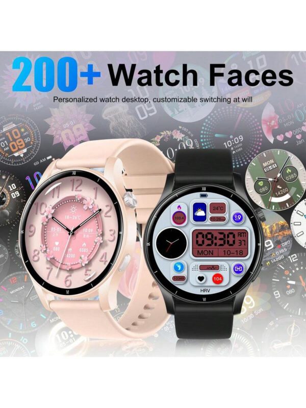 Montre connectée unisexe de 1,39 pouces avec fonction d'appel, réception de texte, comptage des pas, suivi des calories, modes sportifs multifonctions, alarme, contrôle à distance de la musique, paramètres de cadran personnalisés – Image 12