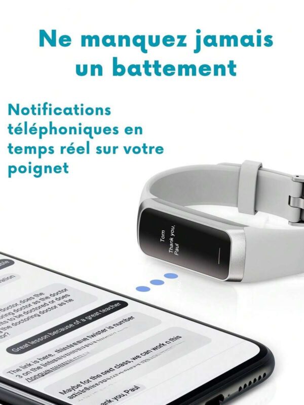 EFFEOKKI Bracelet de fitness fin EFFEOKKI pour femmes et hommes. Montre avec Ã©cran AMOLED, 25 modes sportifs, Ã©tanche, podomÃ¨tre. Montre connectÃ©e compatible avec iPhone et Android â€“ Image 6