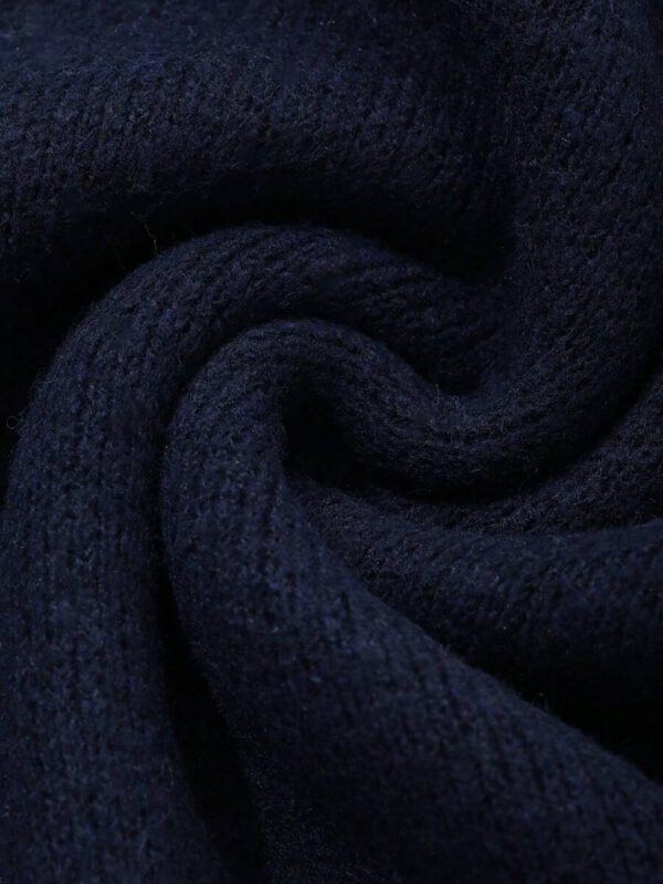 DAZY Polo col monté à manches courtes en tricot, style casual, couleur unie, zip, pour femmes, été – Image 4