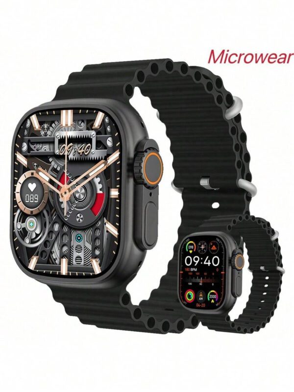 Microwear Montre intelligente pour hommes et femmes, moniteur de frÃ©quence cardiaque/oxygÃ¨ne sanguin/sommeil, podomÃ¨tre, suivi des calories, 100 modes sportifs, montre de fitness Ã  Ã©cran tactile HD 2,01" pour Android iOS, autonomie extra longue â€“ Image 2