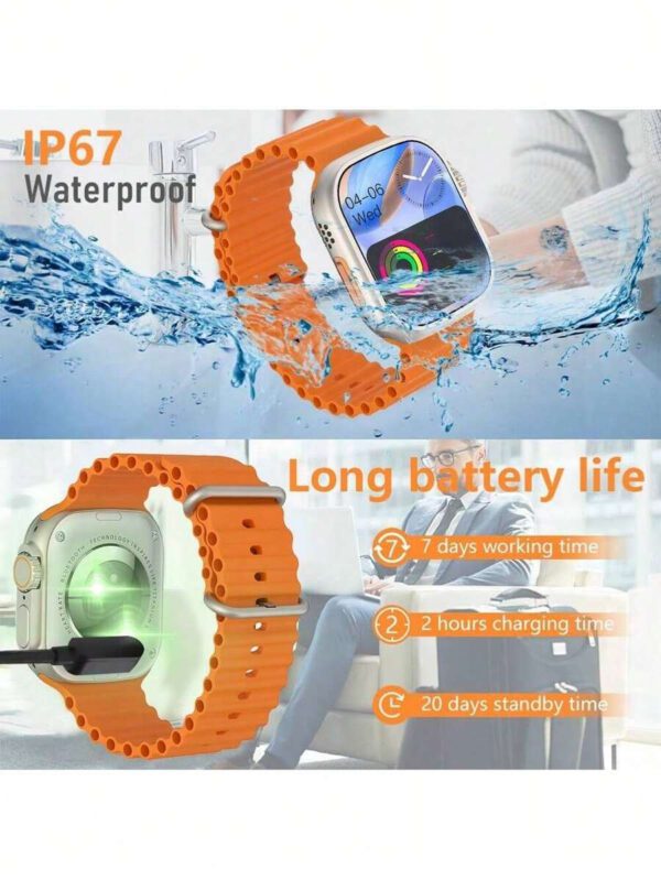 Microwear Montre intelligente pour hommes et femmes, moniteur de frÃ©quence cardiaque/oxygÃ¨ne sanguin/sommeil, podomÃ¨tre, suivi des calories, 100 modes sportifs, montre de fitness Ã  Ã©cran tactile HD 2,01" pour Android iOS, autonomie extra longue â€“ Image 12