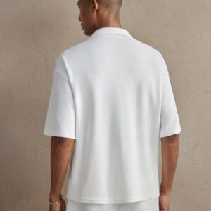 AKNOTIC Chemise polo à manches courtes décontractée pour hommes, coupe slim, col stretch, avec broderie florale et décoration de perles. Convient pour l'été, les vacances, le port quotidien, les soirées, les tenues assorties de couple, cadeau pour hommes
