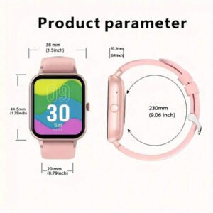 SENBONO Montre connectée SENBONO pour femmes, appel sans fil (répondre/passer un appel), moniteur de fréquence cardiaque, rappel de période menstruelle, étanche IP68, montre connectée sport pour le suivi de la forme physique, Android iOS