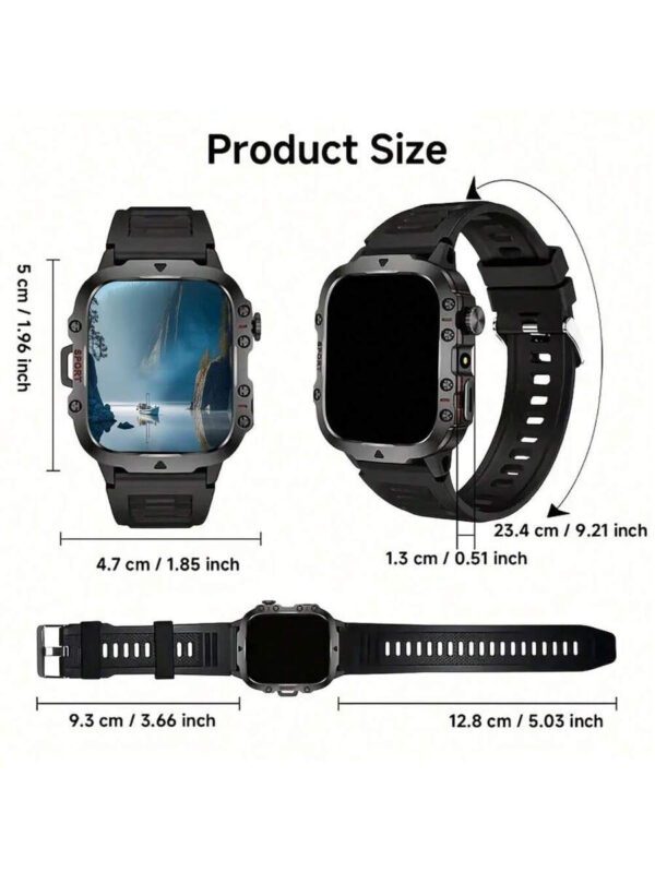 ERUN Nouvelle montre connectée intelligente 2025 avec réponse d'appel Bluetooth, écran tactile, suivi de la condition physique. Smartwatch pour hommes et femmes compatible Android et iOS. Cadeau parfait pour la Fête des Pères – Image 8
