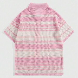 ROMWE Street Life Chemise tricotée ample à manches courtes