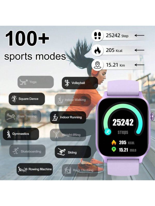 LIFEBEE Montre connectée LIFEBEE avec fonction d'appel, écran tactile HD de 1,83 pouces pour hommes et femmes, suiveur d'activité avec podomètre, traqueur d'activité avec modes sportifs – Image 12