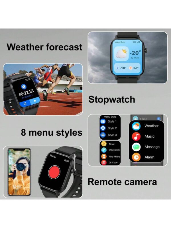 LIFEBEE Montre connectée LIFEBEE avec fonction d'appel, écran tactile HD de 1,83 pouces pour hommes et femmes, suiveur d'activité avec podomètre, traqueur d'activité avec modes sportifs – Image 39