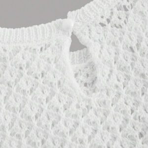 SHEIN MOD Top tricoté unicolore avec col rond, sans manches, ajusté, décontracté et avec des découpes pour femme