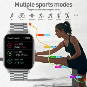 LIGE Montre connectée mode homme Sunkta, écran 1,85 pouces, prévisions météorologiques, historique des appels, assistant vocal sans fil, suivi des activités sportives, notifications de messages, contrôle de la musique, cadran personnalisable, rappel de sédentarité, batterie 200 mAh