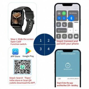 LIGE Montre connectée mode homme Sunkta, écran 1,85 pouces, prévisions météorologiques, historique des appels, assistant vocal sans fil, suivi des activités sportives, notifications de messages, contrôle de la musique, cadran personnalisable, rappel de sédentarité, batterie 200 mAh