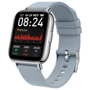 Montre connectée, Tracker de fitness écran tactile 1,69" Montre connectée homme femme Montre de sport Podomètre Moniteur de fréquence cardiaque Étanche IP68 Montre connectée 24 modes Bracelet connecté Chronomètre pour Android iOS
