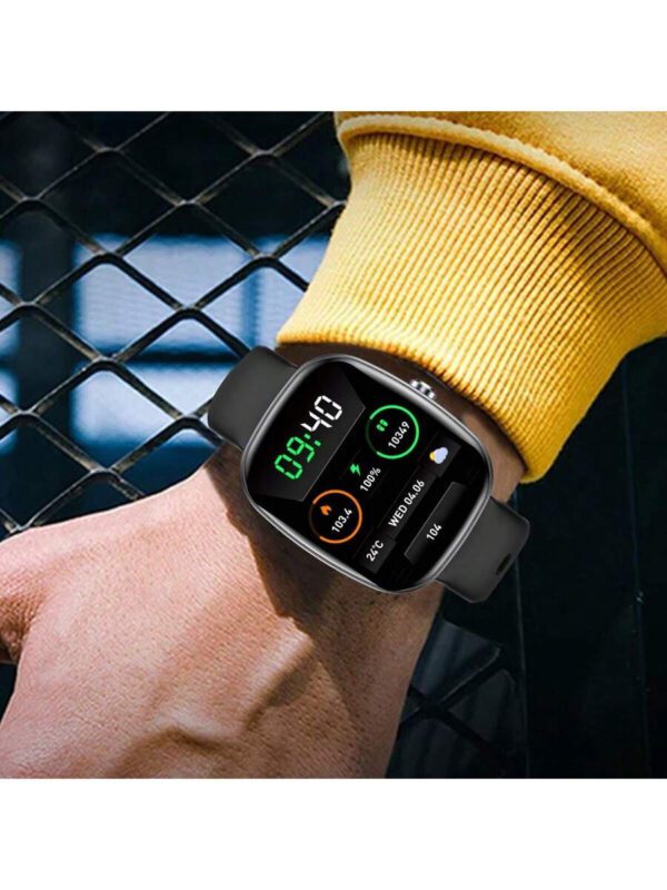 Montre intelligente unisexe dÃ©contractÃ©e de 4,65 cm, avec appel au cadran, rÃ©ception de messages, podomÃ¨tre, modes sports multiples, contrÃ´le de la musique, cadran personnalisable, convient aux sports et Ã  la tenue dÃ©contractÃ©e â€“ Image 12
