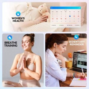 EIGIIS Nouvelle montre connectée 2025 pour femmes et hommes avec appel sans fil, écran tactile full 1,47", plus de 100 modes sportifs, montre de fitness pour femmes avec suivi du sommeil, IP68 étanche, compatible iOS et Android, cadeau exquis pour les amis