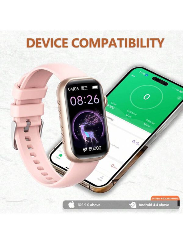 EIGIIS Nouvelle montre connectée 2025 pour femmes et hommes avec appel sans fil, écran tactile full 1,47", plus de 100 modes sportifs, montre de fitness pour femmes avec suivi du sommeil, IP68 étanche, compatible iOS et Android, cadeau exquis pour les amis – Image 9