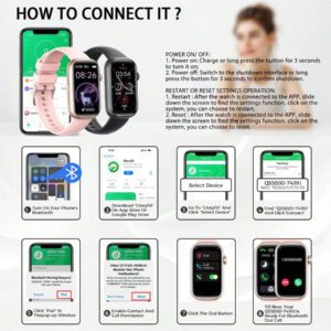EIGIIS Nouvelle montre connectée 2025 pour femmes et hommes avec appel sans fil, écran tactile full 1,47", plus de 100 modes sportifs, montre de fitness pour femmes avec suivi du sommeil, IP68 étanche, compatible iOS et Android, cadeau exquis pour les amis
