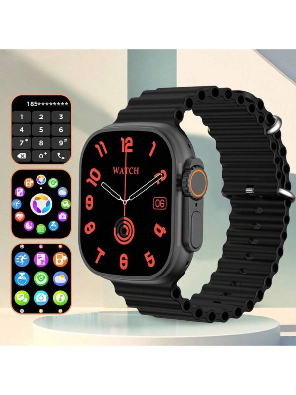 Microwear Montres intelligentes de sport, montre intelligente pour femmes Smartwatch 2 pouces LED haute définition écran couleur prise en charge de plusieurs langues, fonction de chargement sans fil, lecteur de musique, notification de message, comptage de pas, suivi des calories, alarme, alerte d'appel/message, compatible avec Android et IOS – Image 2