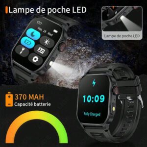 LIGE La nouvelle montre connectée LIGE a une batterie grande capacité de 370 mAh, plus de 100 modes sportifs, un chronomètre de course, un suivi du sommeil, la lecture de musique, des cadrans personnalisables multiples et est une montre de sport élégante et étanche.
