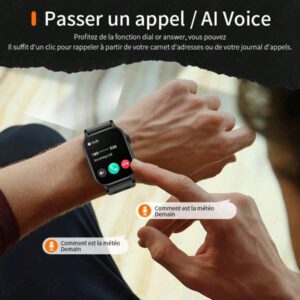 LIGE La nouvelle montre connectée LIGE a une batterie grande capacité de 370 mAh, plus de 100 modes sportifs, un chronomètre de course, un suivi du sommeil, la lecture de musique, des cadrans personnalisables multiples et est une montre de sport élégante et étanche.