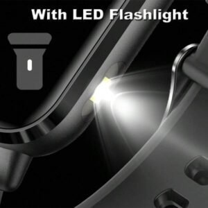 Montre connectée carrée de 1,85 pouce, montre connectée sport unisexe, suivi de la condition physique, appel sans fil, lampe de poche LED, contrôle de la musique, notification de message, compatible Android et iOS