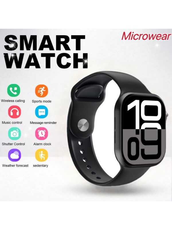 Microwear Montre connectée de sport pour hommes et femmes, série 10, moniteur d'activité physique et de sommeil, moniteur de fréquence cardiaque, écran personnalisable, compatible Android et iOS – Image 3