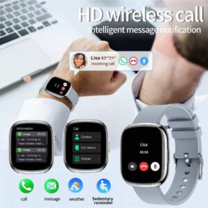 Montre connectée, appel/numérotation sans fil, diverses notifications d'applications, convient aux hommes et aux femmes, montres de sport, rappel d'informations, pour iOS/Android