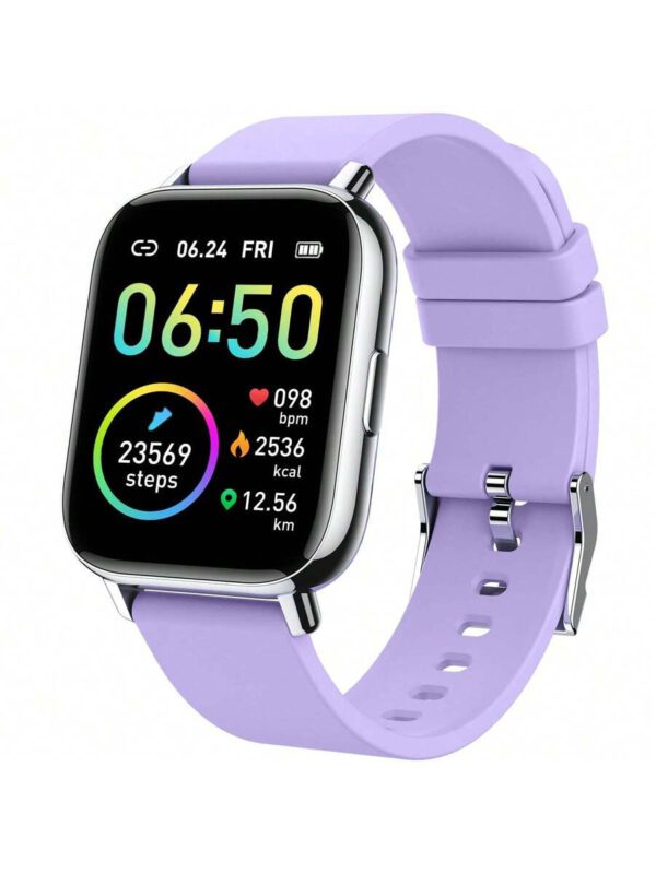 Montre connectée, Tracker de fitness 1,69" Écran tactile Montre connectée pour hommes et femmes Montre de sport Podomètre Moniteur de fréquence cardiaque Étanche IP68 Montre connectée 24 modes Bracelet connecté Chronomètre pour Android iOS – Image 2
