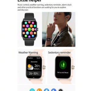 Montre intelligente (répondre aux appels/numéroter) pour hommes et femmes, bracelet intelligent avec écran HD de 1,85 pouces, podomètre de suivi d'activité physique, rappel de message, réveil, rappel de règles pour femmes, recherche de téléphone, compatible avec les téléphones Android et IOS