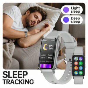 Montre connectée étanche à la mode pour femme (2025), multifonctionnelle avec notifications, alertes d'appel et alarme sans fil, tracker d'activité multisports, prévisions météo, compatible Android et iOS, cadeau idéal pour la Saint-Valentin.