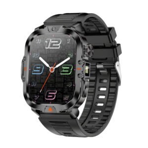 Montre de sport outdoor, écran HD 2,01 pouces, lampe de poche LED ultra lumineuse, montre outdoor robuste étanche IP68, montre de plongée avec plus de 100 fonds d'écran, mode sport, appels Bluetooth/SpO2 pour Android et iOS. Cadeaux pour vacances, garçons et filles