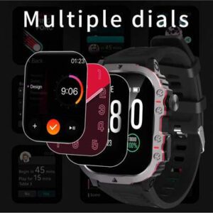 Eytlptoc Nouvelle montre connectée pour hommes, apparence à la mode (cadran/répondre aux appels), grand écran tactile, boîtier en métal pour montre connectée pour hommes. Convient pour la montre de sport homme/femme, contrôle de la musique et lecture. Compatible avec les téléphones Android et iOS, un beau cadeau pour les amis!