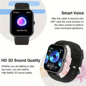 SIMSONLAB Montre connectée 2025 améliorée pour femmes et hommes, prenant en charge les appels sans fil (répondre/passer des appels), les alertes d'informations, le rappel des règles, étanche IP68. Montre connectée avec suivi de fitness, podomètre, compatible avec iOS/Android/ cadeau d'anniversaire
