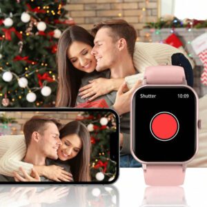 SIMSONLAB Montre connectée 2025 améliorée pour femmes et hommes, prenant en charge les appels sans fil (répondre/passer des appels), les alertes d'informations, le rappel des règles, étanche IP68. Montre connectée avec suivi de fitness, podomètre, compatible avec iOS/Android/ cadeau d'anniversaire