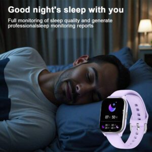 1 pièce Montre connectée mode multifonctionnelle et étanche 5.0 avec écran HD de 1,85", permettant de passer des appels téléphoniques, de recevoir des messages sociaux, de compter les pas, compatible avec iOS et Android, adapté à un usage quotidien
