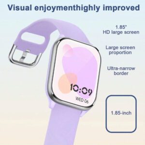1 pièce Montre connectée mode multifonctionnelle et étanche 5.0 avec écran HD de 1,85", permettant de passer des appels téléphoniques, de recevoir des messages sociaux, de compter les pas, compatible avec iOS et Android, adapté à un usage quotidien