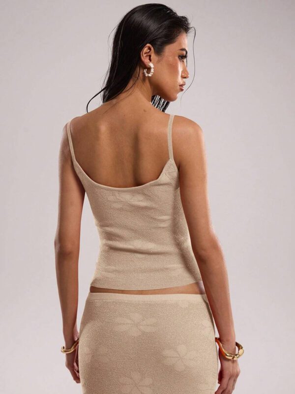 SHEIN BAE Débardeur en maille jacquard décontracté pour femme, été – Image 43