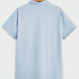 NEON BLANC Polo tricoté de couleur unie pour homme, style casual et streetwear pour un usage quotidien
