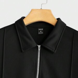 NEON BLANC Polo tricoté de couleur unie pour homme, style casual et streetwear pour un usage quotidien