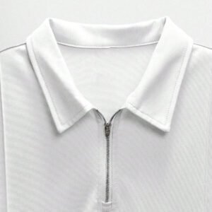 NEON BLANC Polo tricoté de couleur unie pour homme, style casual et streetwear pour un usage quotidien