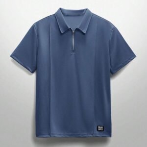 NEON BLANC Polo tricoté de couleur unie pour homme, style casual et streetwear pour un usage quotidien