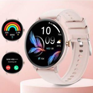 SIMSONLAB Montre connectée de 1,35" pour hommes et femmes, tracker de fitness avec plusieurs modes d'exercice, prise en charge des appels sans fil, alertes d'informations, contrôle de la musique, cadrans personnalisables, compatible iOS/Android, cadeau