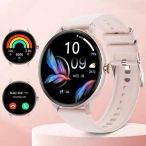 SIMSONLAB Montre connectée de 1,35" pour hommes et femmes, tracker de fitness avec plusieurs modes d'exercice, prise en charge des appels sans fil, alertes d'informations, contrôle de la musique, cadrans personnalisables, compatible iOS/Android, cadeau