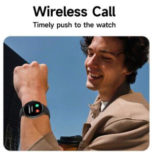 SIMSONLAB Montre connectée de 1,35" pour hommes et femmes, tracker de fitness avec plusieurs modes d'exercice, prise en charge des appels sans fil, alertes d'informations, contrôle de la musique, cadrans personnalisables, compatible iOS/Android, cadeau